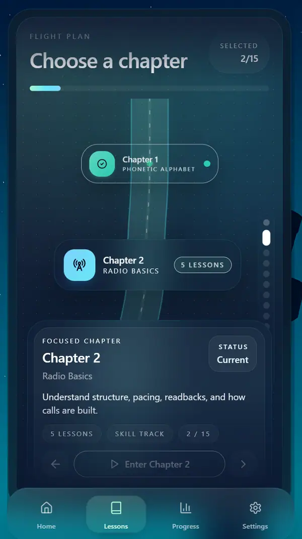 Updated Squawk chapter selection screen